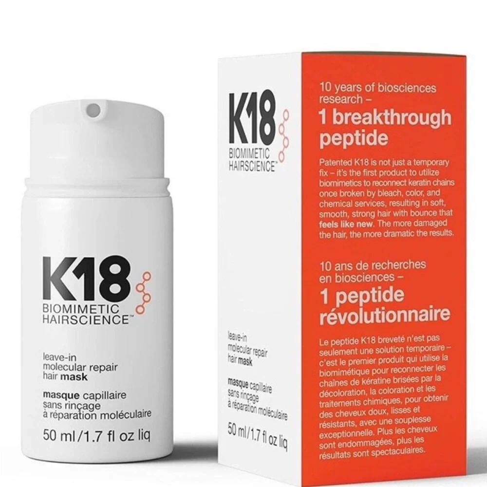 K18 Biomimetic Hairscience Molecular Repair Hair Mask - White